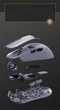 Игровая беспроводная мышка Motospeed Darmoshark M3 Pro автономность 140 часов 500 мАч 26000 dpi 650 IPS Bluetooth 5.0, 2.4G беспроводное, проводное Type-C Черная - изображение 5