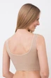 Бесшовный топ в рубчик на широких бретелях Giulia TOP RIB S/M Beige-naturale, Женские спортивные топы бесшовные - изображение 3