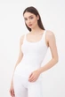 Майка женская бесшовная на широких бретелях Giulia TANK L/XL White-white, легкая, дышащая, удобная для фитнеса и повседневной носки - изображение 1