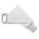 Флеш память флешка SanDisk USB 3.1 Ultra Dual Luxe Type-C 64Gb 150 Mb/s Silver (SDDDC4-064G-G46) - изображение 1