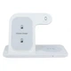 Беспроводная зарядная док-станция Magsafe 4 в 1 15 Вт с подсветкой для iPhone Apple Watch AirPods, iWatch, TWS Earbuds, белая - изображение 2