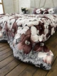 Одеяло холлофайбер Cappone из микрофибры двустороннее Цветы 200х220 см + 2 подушки 40x60 - изображение 2