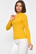 Гольф жіночий однотонний з замком жовтого кольору Fashion розмір 42-44 (188263) - зображення 2