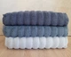 Набор турецких махровых полотенец Cestepe MicroCotton Premium 3 штуки 50x90 + 3 штуки 70х140 Ezgi 7 плотность 600 г/м2 - изображение 3