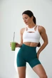Спортивные женские удлиненные шорты Hot с двойным пуш-ап эффектом и хорошей утяжкой для фитнеса, танцев, йоги XS-S Изумруд (MS04000HS) - изображение 7