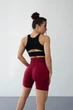 Спортивные женские удлиненные шорты Hot с двойным пуш-ап эффектом и утяжкой для фитнеса, йоги, танцев M Винный-бордо (MS02000HM) - изображение 2