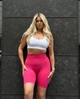 Спортивные женские удлиненные шорты Hot с двойным пуш-ап эффектом и утяжкой для фитнеса, йоги, танцев L Розовый (MS03000HL) - изображение 3
