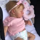 Реборн лялька дівчинка Reborn з волоссям реалістична 3D-шкіра вініл силікон 45 см - зображення 4