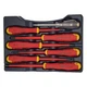 Набор отверток Felo ERGONIC E-SLIM 1000V 3,0/4,0х100/5,5х125/PH1x80/PH2x100/PZ2x100/VDE 0680/6 + пластиковый кейс CrMoV сталь 7 шт 41380736 (14742) - изображение 1