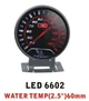 Покажчик температури води стрілочний Ket Gauge 6602 LED діодний d60мм прилад датчик автомобільний SV0398 - зображення 1