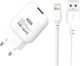 Сетевое зарядное устройство XO L37 2.1A/1USB + кабель Lightning White (L37i-WH) - изображение 1