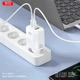 Мережевий зарядний пристрій XO L139 - 65W PD Dual USB-C & 18W QC USB-A White (L139_White) - зображення 4