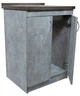 Мойка с тумбой AQUAMARIN BoxWood 600 Cement (Серый цемент)+Сифон+Гибкий смеситель - изображение 3