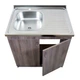 Мойка с тумбой AQUAMARIN BoxWood 800 Chamoni dark (Шамони темный)+Сифон - изображение 2