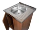 Мойка с тумбой AQUAMARIN BoxWood 600 Walnut (Орех)+Сифон - изображение 4