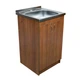 Мойка с тумбой AQUAMARIN BoxWood 500 Walnut (Орех)+Сифон - изображение 6