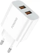 Мережевий зарядний пристрій Foneng EU45 Dual USB Charger 2xUSB-A 2.4A + кабель USB-A - USB-C White (EU45-CH-TC) - зображення 2
