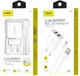 Мережевий зарядний пристрій Foneng EU45 Dual USB Charger 2xUSB-A 2.4A + кабель USB-A - USB-C White (EU45-CH-TC) - зображення 3