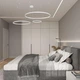 Белая светодиодная люстра из трех колец 40+60+80см «Circle» (52-9832-3B WHITE LED (400+600+800)) - изображение 2