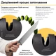 Точилка 3-в-1 для ножей RZTK Sharp с регулируемым углом заточки + защитная рукавичка - изображение 5