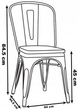 Krzesło do kuchni i salonu OTE Altea metalowe 44.5 x 44 x 84.5 cm Czarne (5902349987668) - obraz 5