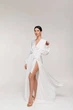 Длинное шелковое белое вечернее платье FashionYouWant XXL белый 43425478 - изображение 4