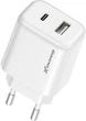 Сетевое зарядное устройство Grand-X CH-890 USB-A QC4.0 USB-C PD3.0 20W White - изображение 2