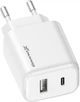 Сетевое зарядное устройство Grand-X CH-890 USB-A QC4.0 USB-C PD3.0 20W White - изображение 3