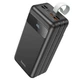 Внешний портативный аккумулятор Павербанк HOCO J86B 60000mAh 20W 4USB/Lightning/Type-C с быстрой зарядкой QC3.0+PD3.0 Black - изображение 1