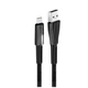 Дата кабель ColorWay USB 2.0 AM to Type-C 1.0m zinc alloy + led black (CW-CBUC035-BK) - изображение 4