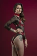 Портупея на грудь Feral Feelings - Harness Bra, лиф, натуральная кожа, цвет красный - изображение 5
