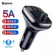 FM-трансмиттер BASEUS T-TYPED PLUS Bluetooth MP3 Quick Charger Type-C Модулятор с функцией быстрой зарядки NEW MODEL S13 Black - изображение 1