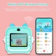 Дитячий фотоапарат з миттєвим друком Q5 APP та керуванням через телефон (Bluetooth) - запис відео, музика, ігри, Бірюзовий - зображення 4