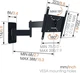 Настенное крепление для телевизора Vogels MA2040 Black (8552040) - изображение 2