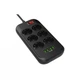 Сетевой фильтр питания ColorWay CW-CHE64B, 6 розеток/4USB Black (CW-CHE64B) (154475) - изображение 3