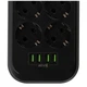 Сетевой фильтр питания ColorWay CW-CHE64B, 6 розеток/4USB Black (CW-CHE64B) (154475) - изображение 7