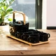 Чайний сервіз на 6 персон Yiwu Masala набір для чайної церемонії чайник з чашками на підставці Чорний - зображення 9