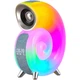 Біла портативна Bluetooth-колонка N-71 3в1, обладнана RGB-підсвічуванням та функцією будильника. - зображення 1