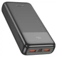 Портативний зарядний пристрій Power Bank Hoco J121A Fast 22.5W+PD20W 20000 mAh 2xUSB+1xType-C+1xMicroUSB із LED дисплеєм Чорне - зображення 4
