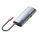 Док-станція ColorWay USB-C 6-в-1 Type C PD 100W/USB3.0х3/HDMI 4К/RJ45 (CW-HUB02) ( Сірий ) - изображение 5