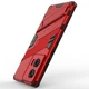 Защитный чехол с подставкой Deexe Bibercas для Motorola Edge 50 Fusion - Red - изображение 3