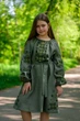 Сукня на дівчинку Vyshyvanka 122 Хакі 4355 - изображение 1