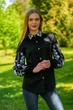 Рубашка с вышивкой Vyshyvanka "Емилия 46 Черная 4629 - изображение 2