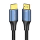 Кабель Vention Cotton Braided HDMI-A Male to Male HD v2.1 Cable 8K 2M Aluminum Alloy Type Black-Blue (ALGLH) - зображення 3
