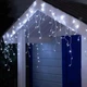 Гирлянда бахрома дождик, 2x0,5м, 80 LED, 220В, прозрачный провод, 8 режимов, Холодный белый - изображение 6