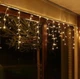 Гірлянда бахрома дощик, 2x0,5м, 80 LED, 220В, прозорий провід, 8 режимів, Теплий білий - зображення 5