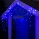 Гирлянда бахрома дождик, 2x0,5м, 80 LED, 220В, прозрачный провод, 8 режимов, Синий - изображение 3
