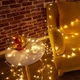 Светодиодная гирлянда на елку, 10м, 200 LED, прозрачный провод, Теплый белый - изображение 6