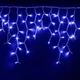 Гирлянда бахрома дождик, 2x0,5м, 80 LED, 220В, прозрачный провод, 8 режимов, Синий - изображение 9