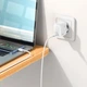 Мережевий зарядний пристрій Hoco C112A Advantage PD/30W, з протоколами PPS, QC3.0/2.0, Type-C to Type-C Cable White - зображення 5